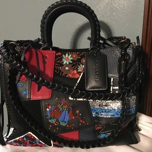 Coach Rogue 30 Embellished Patchwork Whipstitch Bag